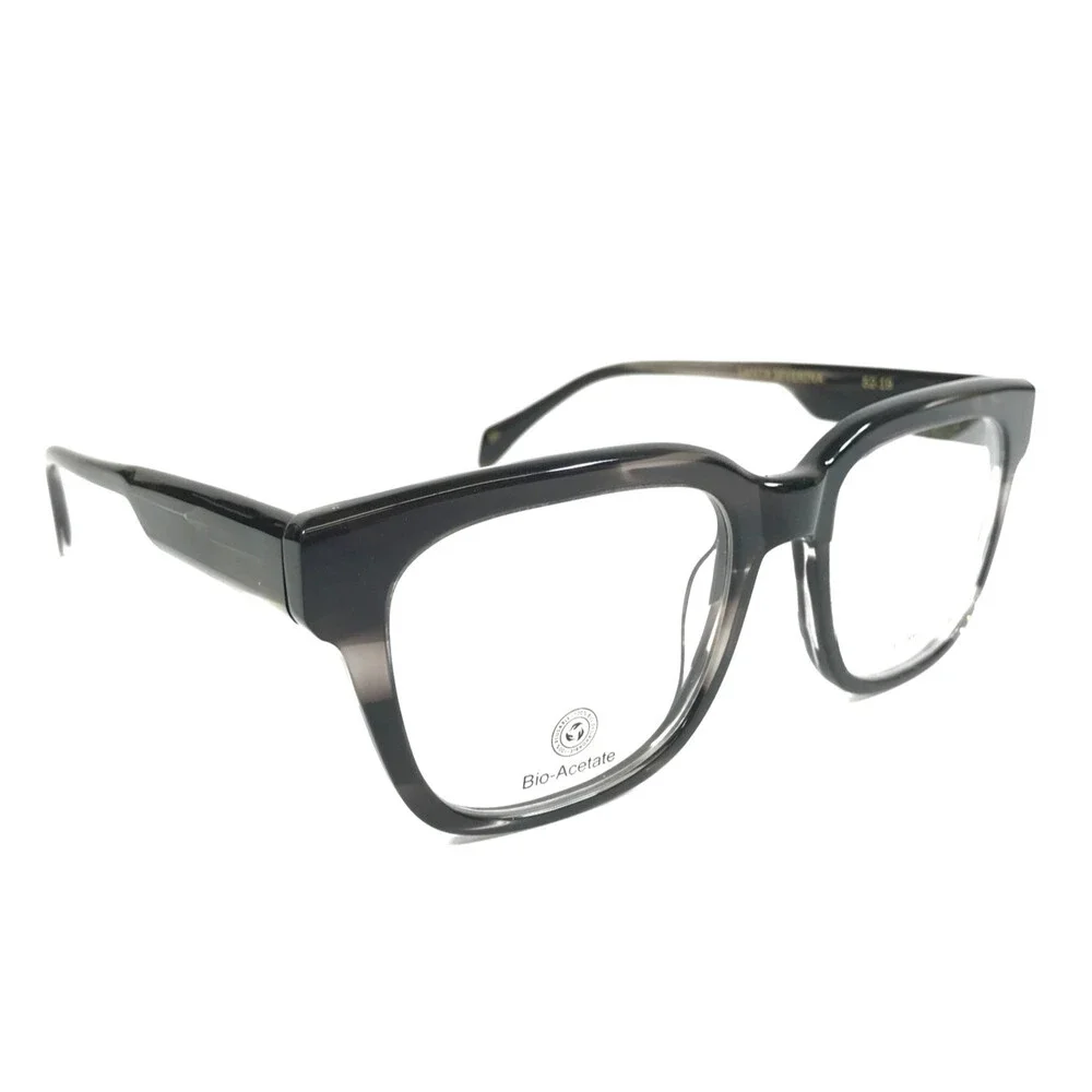 Alfred Kerbs Eyeglasses Frames SANTA SEVERINA BK Black Gray Horn 52-19-140